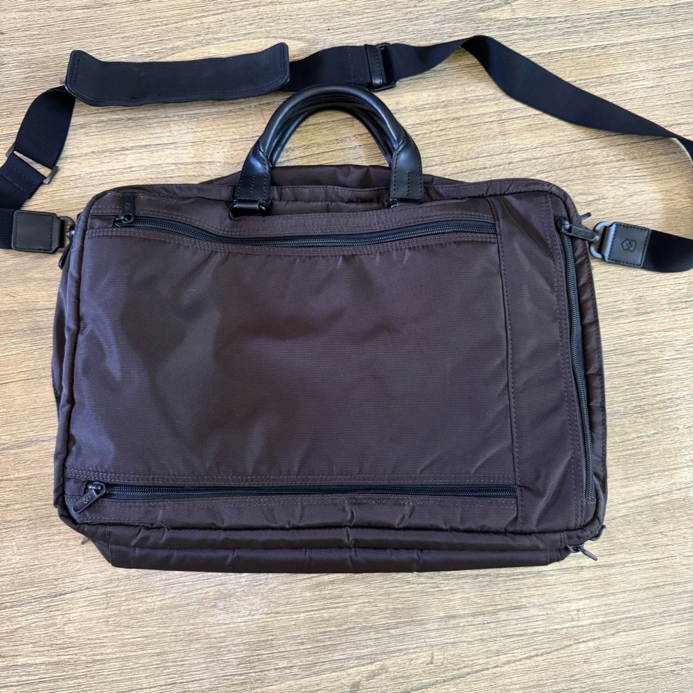 Victorinox Werks‎ Pro 2.0 2 Way Carry Laptop Bag Briefcase Earth Brown - Picture 10 of 16